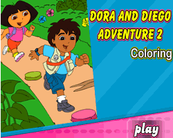 Dora and Diego Adventure coloring 2