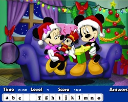 Mickey Christmas Hidden Letters