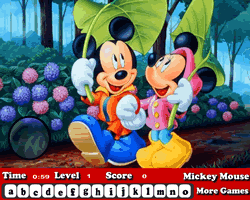 Mickey Mouse Hidden Letters