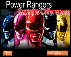 Power Rangers Spot The Differences