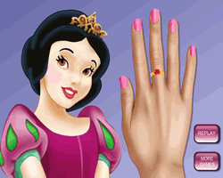 Princess Snow White Nails Makeover