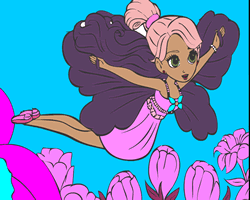 Princess Thumbelina Coloring
