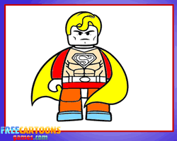 The Lego Movie Superman coloring