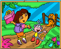 Dora and Boots Coloring